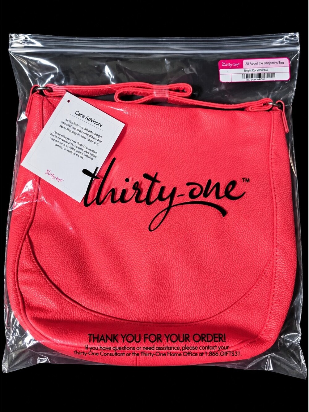 Thirty-One Midway Hobo Vagabond Midway Bag in Calypso Coral Pebble